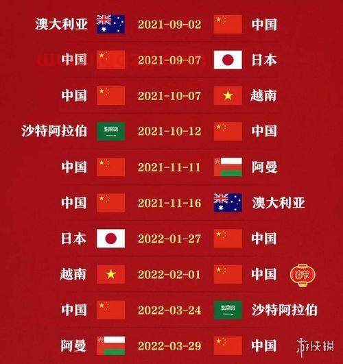 中国国足赛程