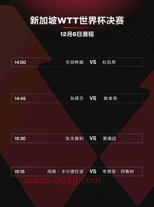 明日世界杯乒乓球赛程（明日世界杯乒乓球赛程安排）