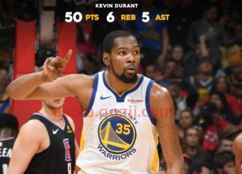 杜兰特得分超过50(杜兰特得分多少了)