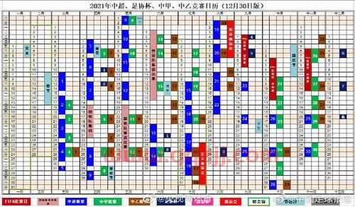 2021中超足球赛事时间表
