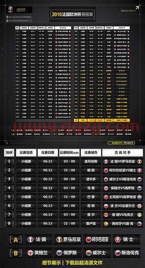欧洲杯赛程安排表