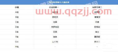 2018世界杯8强名单