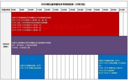 中国队马术赛程（中国队马术赛程时间表）