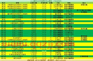 北京国安的赛程
