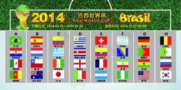 2014男足世界杯分组