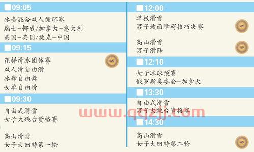 今日冬奥会赛程