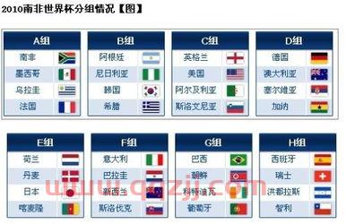 2010世界杯分组