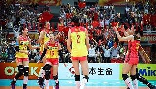中国女排对战美国