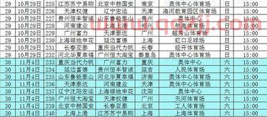 20201中超赛程