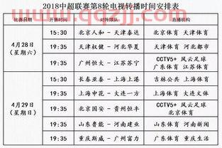 中超联赛比赛时间安排