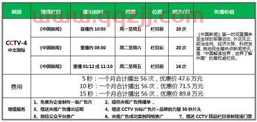 中央电视台4套节目表